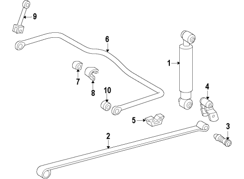 2007 Dodge Sprinter 3500 Stabilizer Bar Bracket, Rear Diagram for 68013811AA