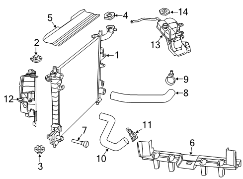 2021 Jeep Grand Cherokee Upper Hose Diagram for 68244089AB