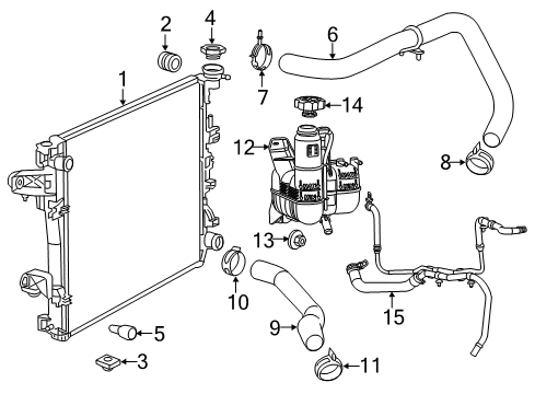 2015 Ram 2500 Upper Hose Diagram for 68184908AC