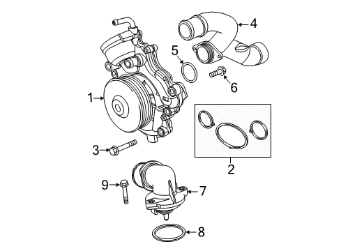 2019 Ram 1500 Classic Inlet Tube O-Ring Diagram for 68147586AA