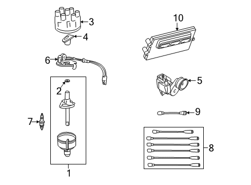 1994 Dodge B150 Spark Plug Diagram for 68308887AA