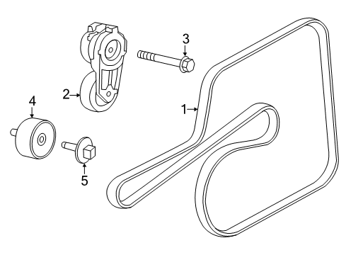 2012 Dodge Charger Belts & Pulleys - Belts Diagram 3 - Thumbnail