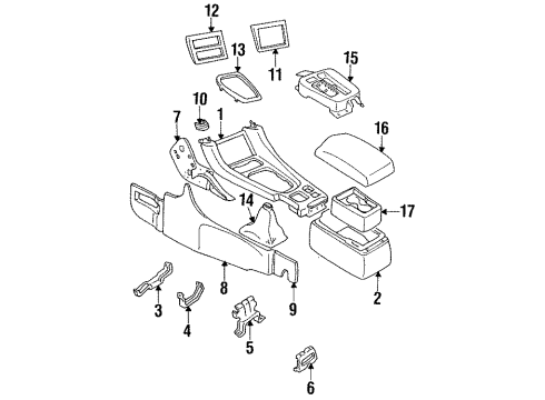 1991 Dodge Stealth Center Console Diagram