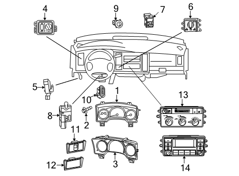 2007 Chrysler Aspen Headlamp Switch Diagram for 68023123AC