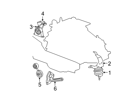 2005 Chrysler Pacifica Side Mount, Front Diagram for 4880280AB