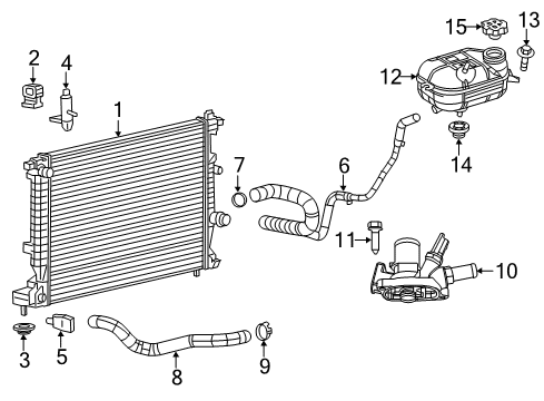 2015 Dodge Dart Thermostat Housing Diagram for 4892642AD