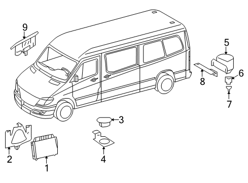 2007 Dodge Sprinter 3500 Warning Buzzer Diagram for 68013409AA