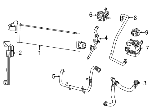 2019 Jeep Wrangler Radiator & Components Diagram 5 - Thumbnail