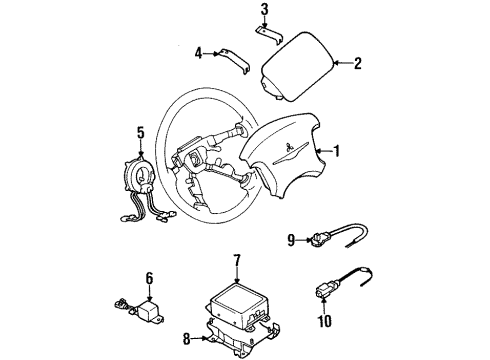 2000 Dodge Avenger Front Sensor Diagram for MR530103