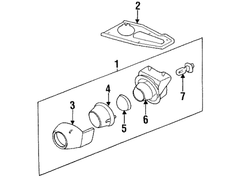 1995 Dodge Stealth Fog Lamp Assembly Diagram for MR124522
