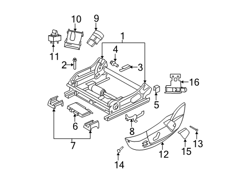 2006 Dodge Charger Side Cover, Gray, Front Driver Side Diagram for 1AN841D1AA
