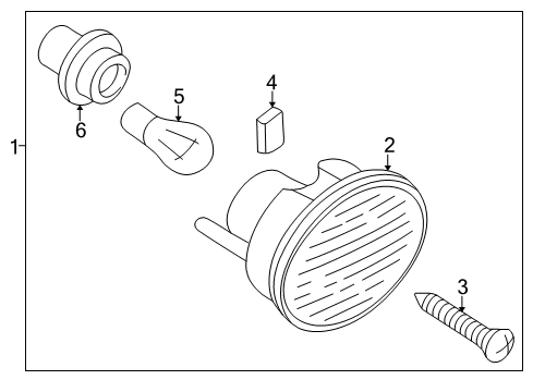 2005 Dodge Stratus Backup Lamp, Rear Passenger Side Diagram for MR971420