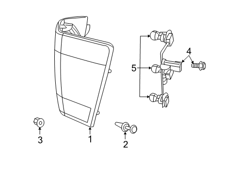 2008 Chrysler Aspen Wire Harness, Rear Diagram for 68001318AB