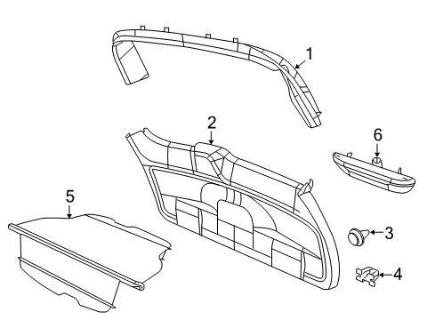 2015 Ram C/V Trim Panel Lower Clip Diagram for 68210231AA
