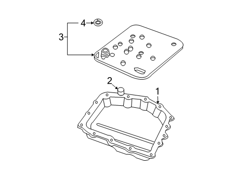 2006 Chrysler Pacifica Transmission Pan Diagram for 4800210AA