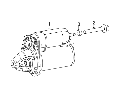 2020 Jeep Cherokee Starter Diagram for 56029615AD