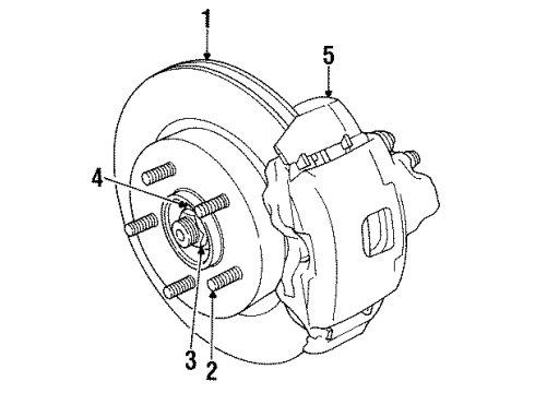 1994 Chrysler LHS Rotor, Front Diagram for 4755028