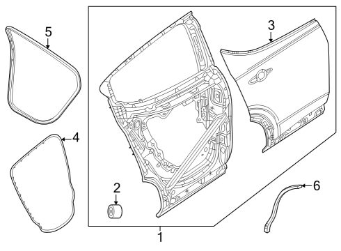 2025 Dodge Hornet Outer Panel, Rear Diagram for 68607105AA
