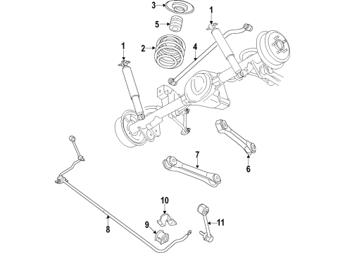 2021 Jeep Wrangler Stabilizer Link, Rear Diagram for 68445126AA