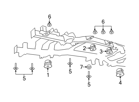 2013 Ram 1500 Cushion Damper, Rear Diagram for 52122532AB