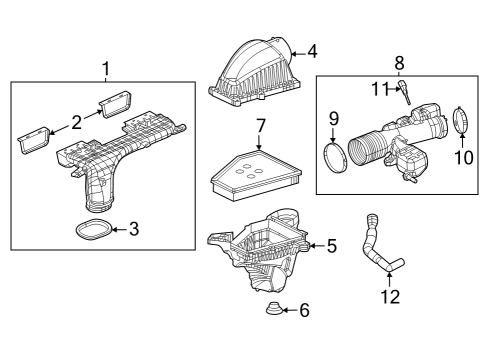 2022 Jeep Grand Cherokee Intake Duct, Front Diagram for 68410708AD
