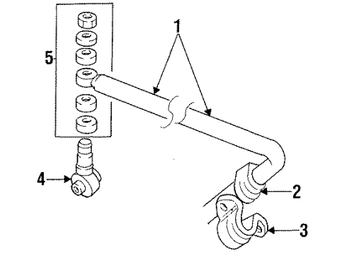 1992 Dodge Ramcharger Stabilizer Bar & Components Diagram 4 - Thumbnail