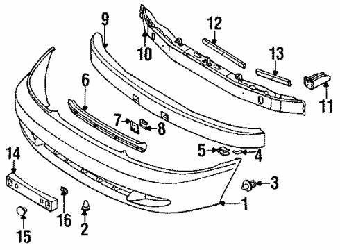 1993 Dodge Colt Pad Retainer Diagram for MB481588