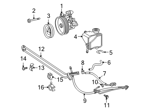 2008 Dodge Sprinter 3500 Power Steering Pressure Hose Diagram for 68031748AA