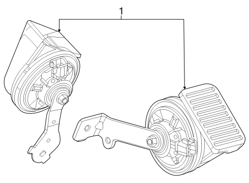 2025 Jeep Compass Air Horn Diagram for 68413367AA