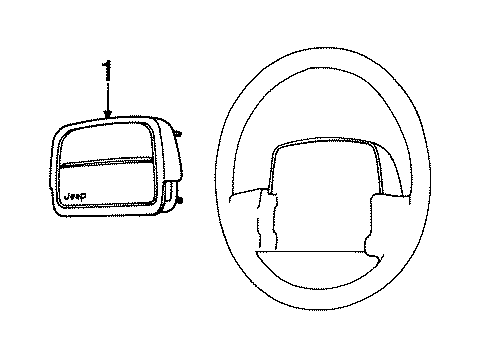 1995 Jeep Cherokee Air Bag Module, Driver Side Diagram for 5DM35RX8