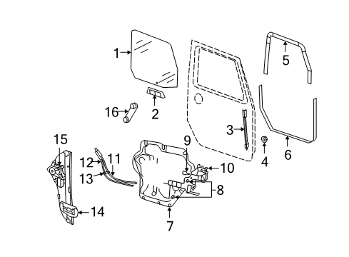 2008 Jeep Wrangler Power Regulator, Front Driver Side Diagram for 68014949AA