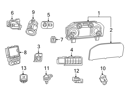 2023 Ram 2500 Dash Control Unit Diagram for 68370128AC