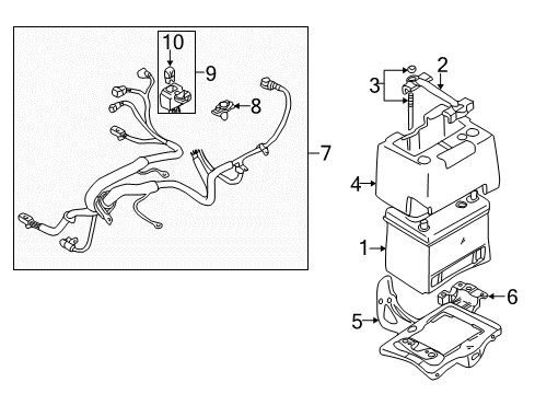 2001 Chrysler Sebring Fusible Link, Blue/Red Diagram for MU840023