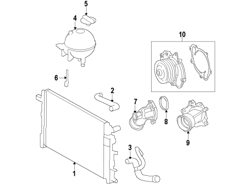 2009 Dodge Sprinter 3500 Thermostat Housing Diagram for 68014045AB