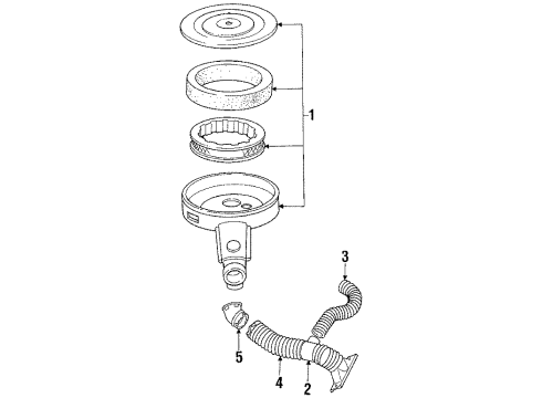 1986 Dodge B350 Air Inlet Diagram