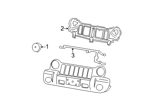 2006 Jeep Liberty Headlamp Assembly, Front Driver Side Diagram for 55157141AA