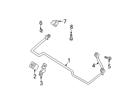 2004 Jeep Grand Cherokee Stabilizer Link Bracket Diagram for 52088525AC