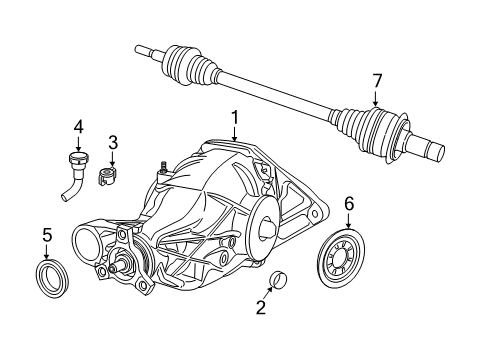 2011 Dodge Durango Axle Housing, Rear Diagram for 68019089AB