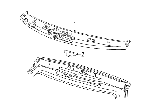 2005 Chrysler Pacifica Spoiler, Rear Diagram for 5102340AA