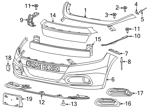 2014 Dodge Dart Upper Panel, Front Diagram for 1WC26TZZAC