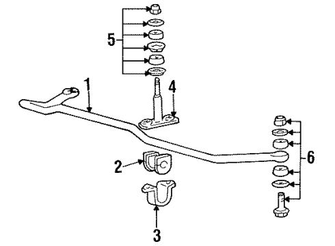 1989 Dodge Raider Stabilizer Bar & Components Diagram 2 - Thumbnail