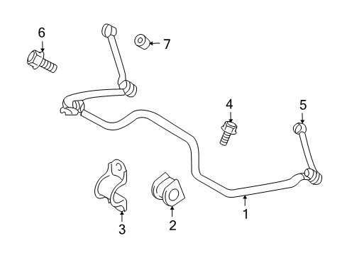 2009 Dodge Durango Stabilizer Bar & Components Diagram 10 - Thumbnail