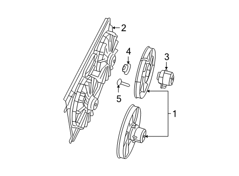 2008 Dodge Caliber Fan Shroud Diagram for 68031875AA
