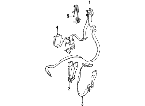1996 Jeep Grand Cherokee Outer Belt, Rear Diagram for 5EW68LAZAB