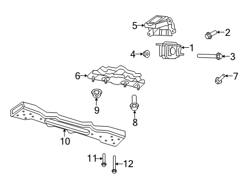 2007 Dodge Nitro Mount Bracket, Passenger Side Diagram for 52125104AF