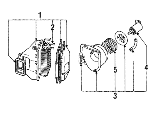 1985 Jeep Cherokee Heater Components Diagram
