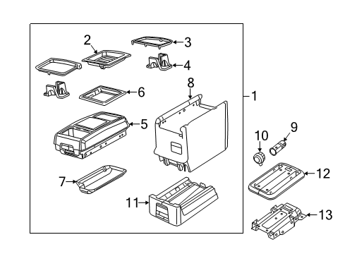 2012 Chrysler Town & Country Tray, Beige, Rear Diagram for 1SP20HL5AA