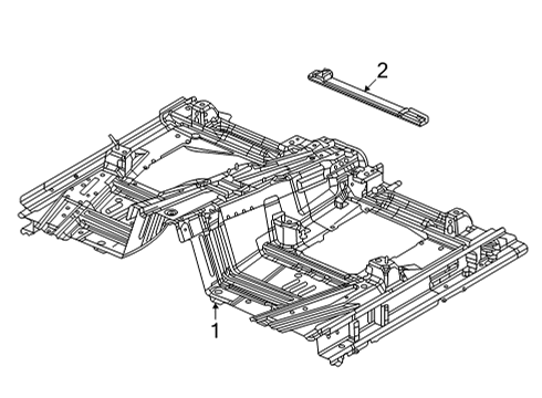 2021 Jeep Grand Cherokee L Pan - Front Floor Diagram for 68409813AH