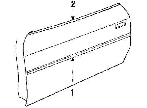 1985 Dodge Charger Door & Components Diagram