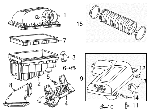 2013 Ram 1500 Intake Duct, Front Diagram for 53034152AB